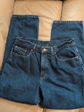 L.L. Bean Fleece Lined Relaxed Fit Vintage Women's Blue Jeans Size 12P